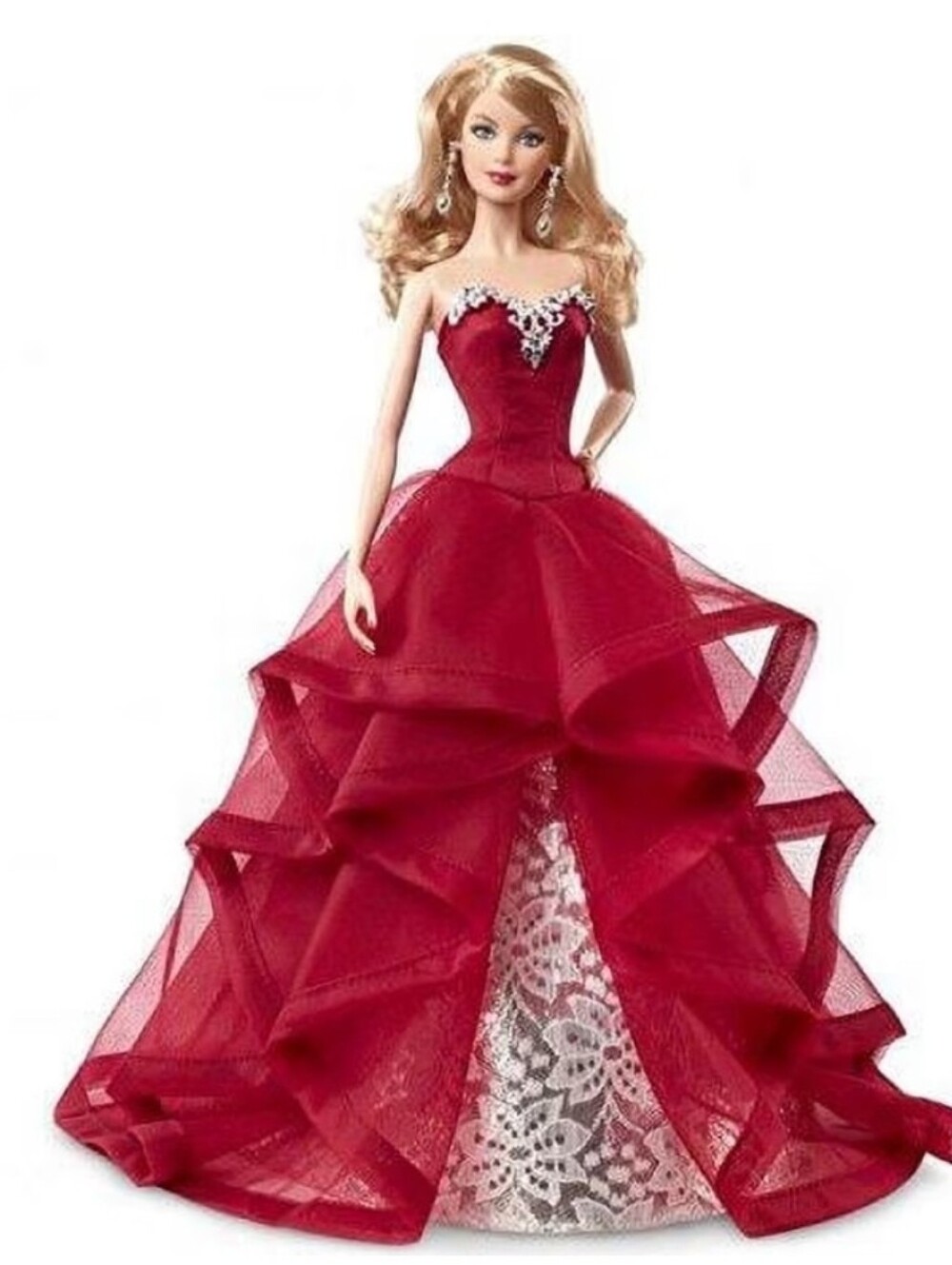 MIB 2015 Holiday Barbie Doll Blonde Hair Mattel NEW Christmas